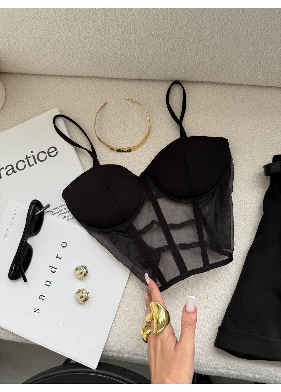 Жіночий костюмний костюм топ-корсет та шорти No Brand Б1436/1437-488 (367089179)