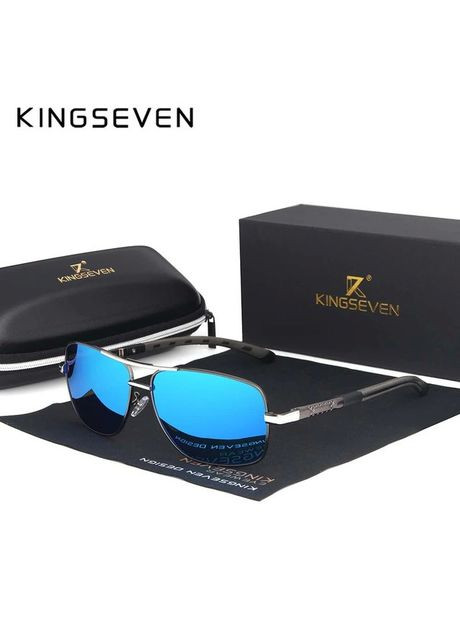 Мужские поляризационные солнцезащитные очки N724 Gun Blue KINGSEVEN (303401722)
