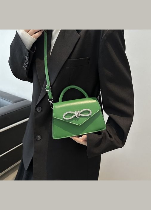 Женская классическая сумка кросс-боди через плечо зеленая No Brand (290665309)