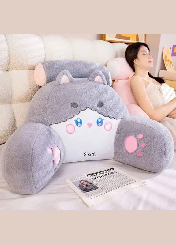 М'яка іграшкаподушка під спину, Ортопедична подушка для читання з окремою додатковою подушкою Fun Cat (312537609)