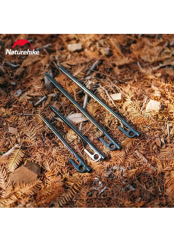 Кілок сталевий для намету Naturehike CNH22ZP018 20 см чорний No Brand (408321336)