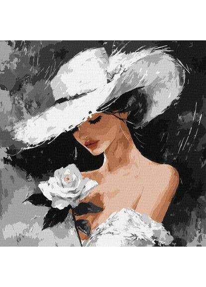 Картина за номерами - Біла троянда ©art_selena_ua 40х40 см IDEYKA (362083231)