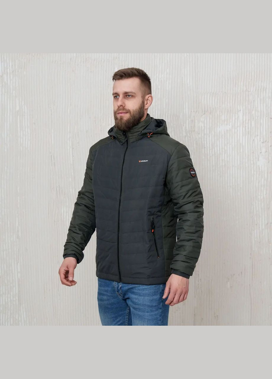 Оливкова (хакі) демісезонна чоловічі демісезонна куртка великого розміру SK