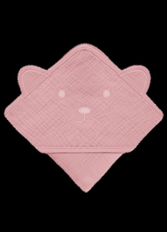 Полотенце MUSLIN HOODED TOWEL PINK BABY Lionelo розовый