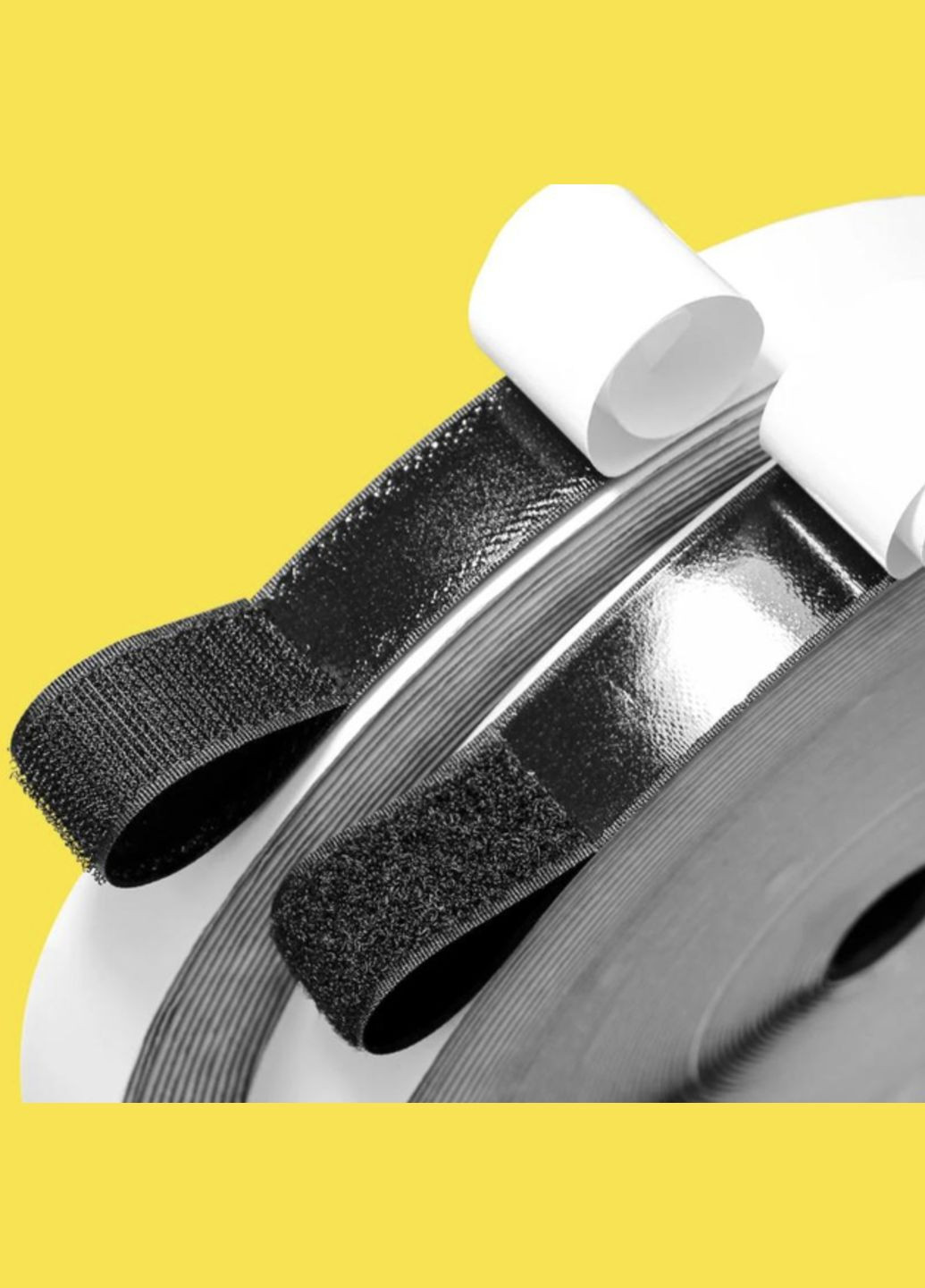 Липучка-фиксатор стяжка лента текстильная самоклеящаяся для ковра в машину универсальная 30 мм 5 м Черный Neon (340276188)