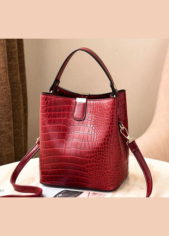 Модная женская сумочка под рептилию на плечо, небольшая сумка змеиная эко кожа No Brand (334731137)