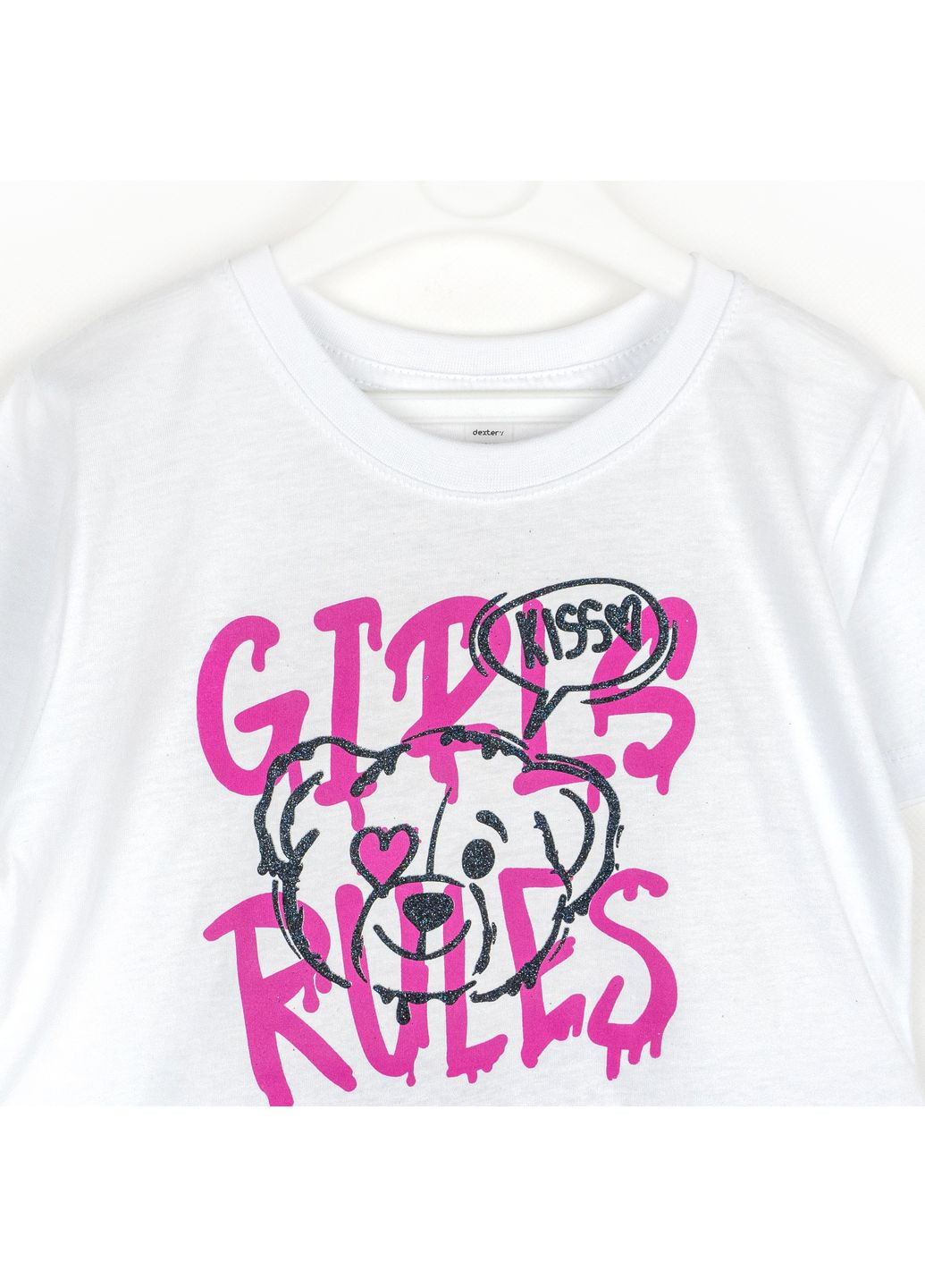 Белое платье для девочки dexter`s с принтом girls rules dexter's (368765242)