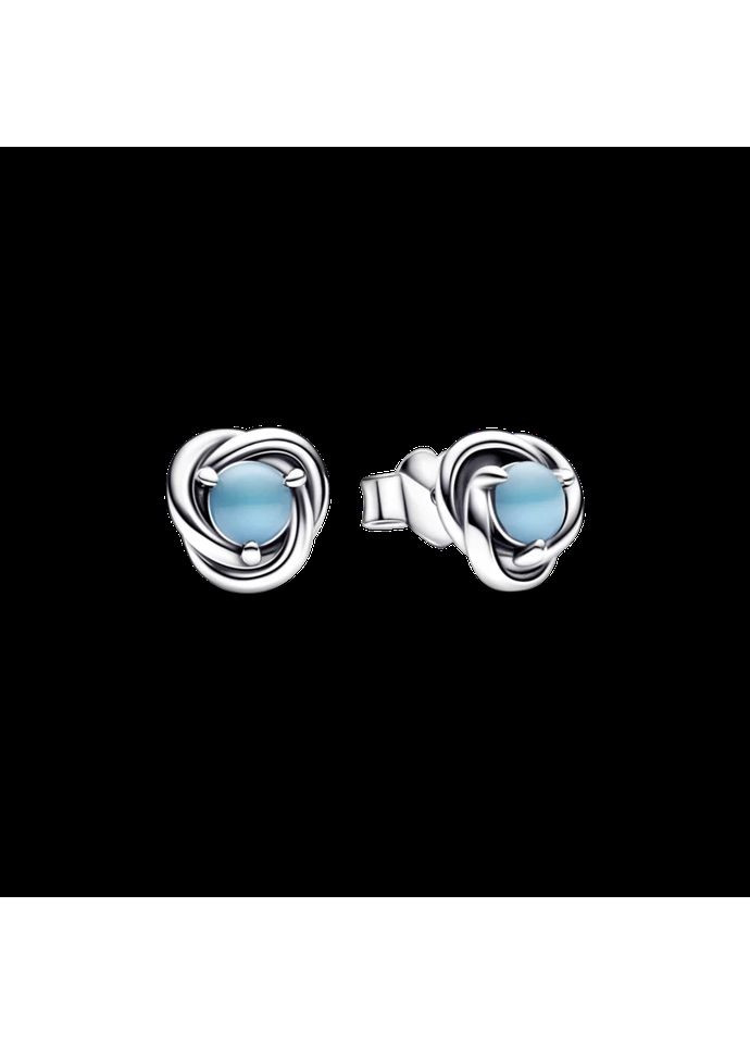 Серьги кульчики с камнем декабря "Бирюзовый круг вечности" Kabluchka (355348563)