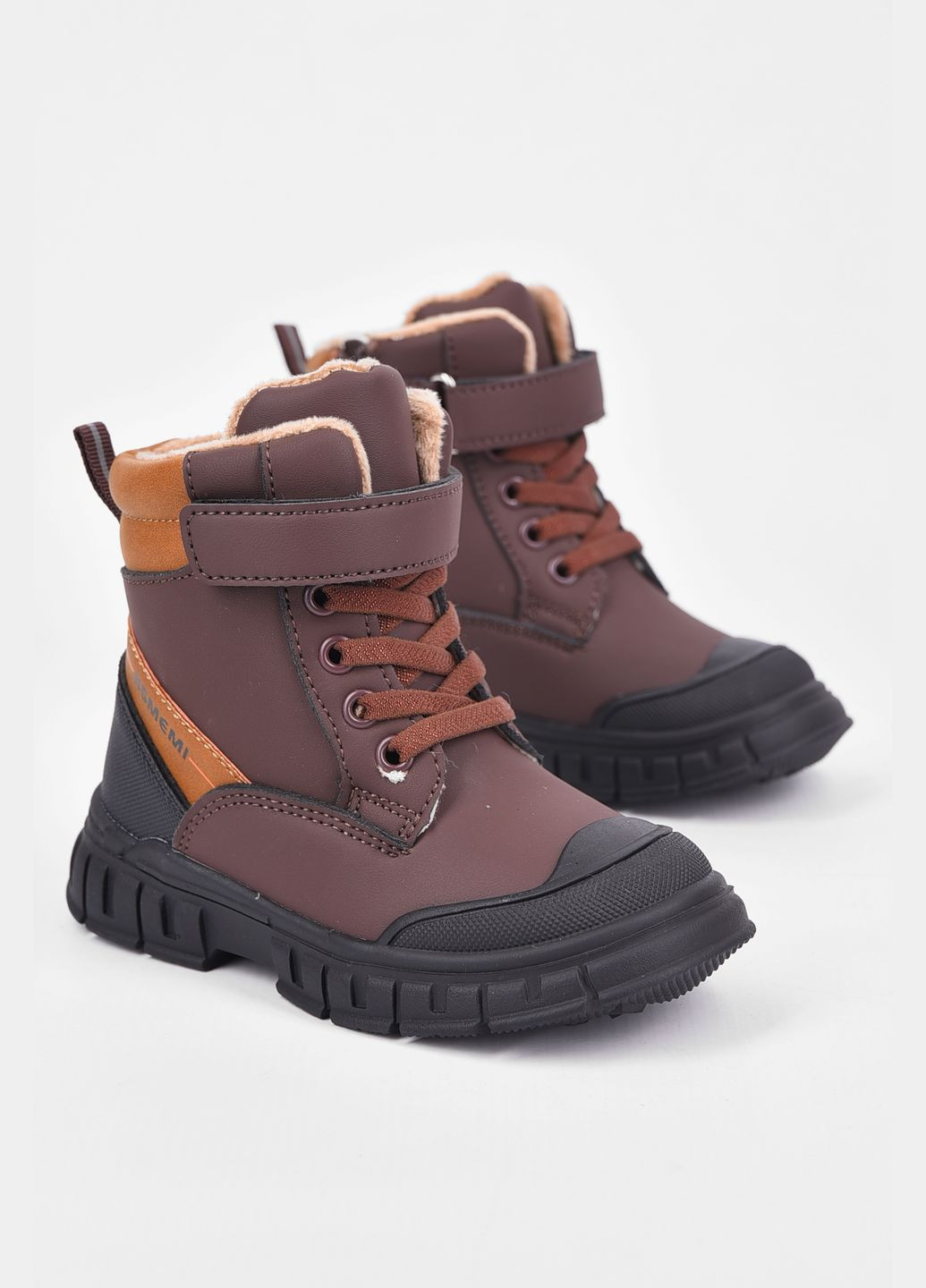 Черевики дитячі для хлопчика демісезонні коричневого кольору Let's Shop (308829212)
