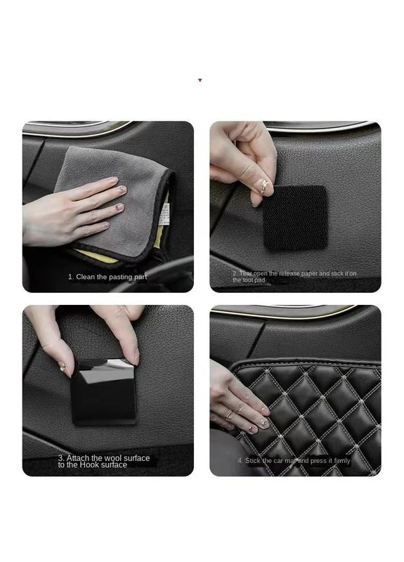 Липучка двостороння прямокутна на клейкій основі 16×70 мм Чорні No Brand (358205216)