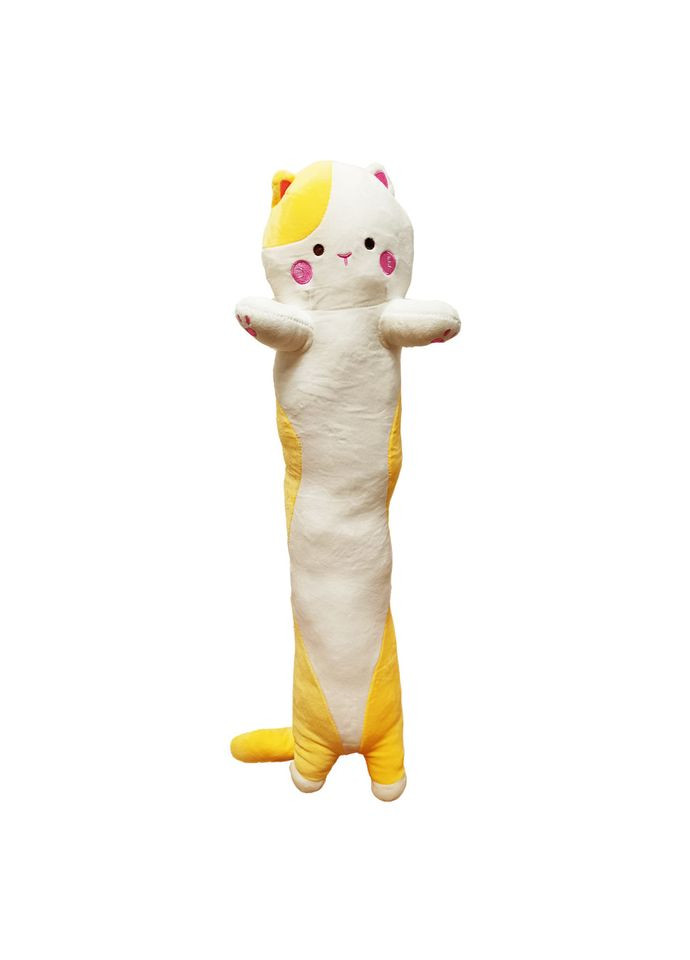 М'яка іграшка антистрес "Кіт батон" K15216, 70 см Жовтий No Brand (316529547)