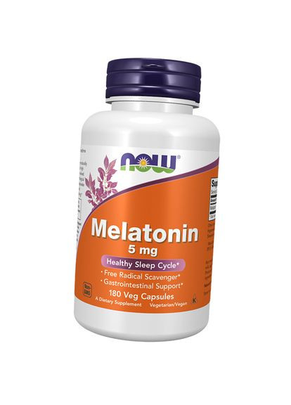 Мелатонин, Melatonin 5, 180вегкапс (72128009) Now Foods (293255863)