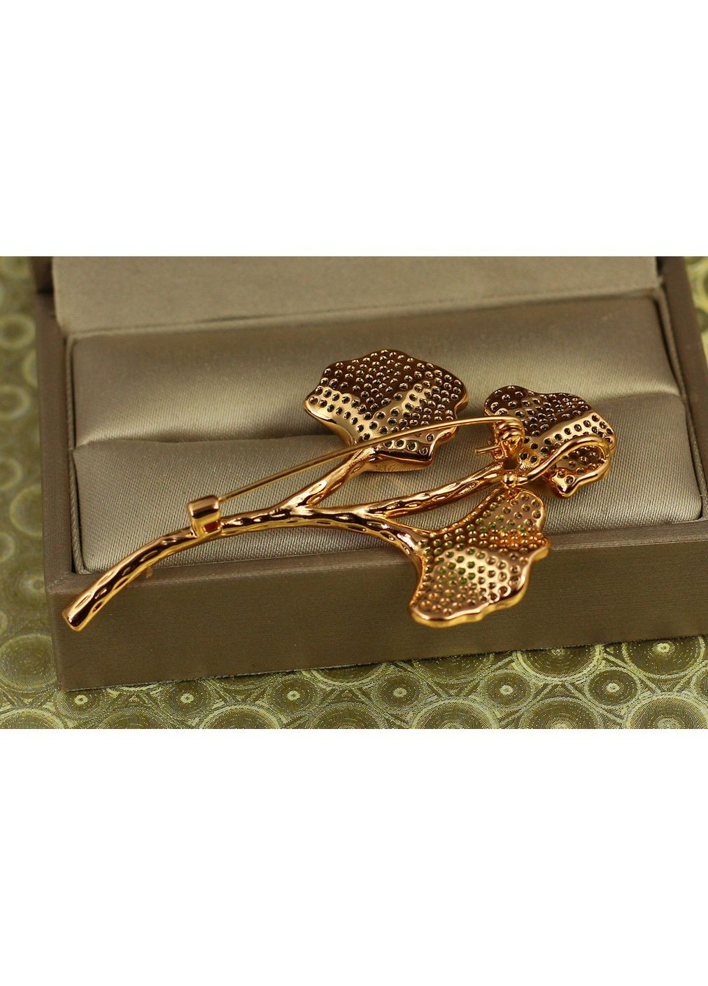 Брошка Гінкго Білоба 6,2 см золотиста love-shopping Xuping Jewelry (354663037)