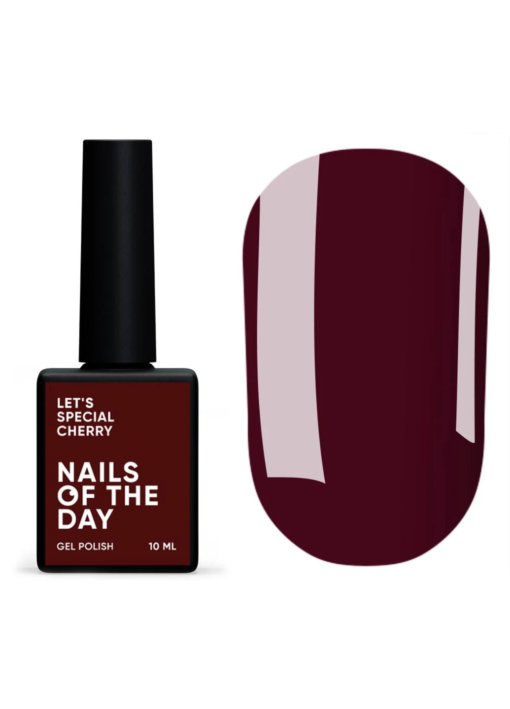 Гель- лак Let’s special Cherry — спіло,що перекривається в один шар, 10 мл Nails of the day (323636937)
