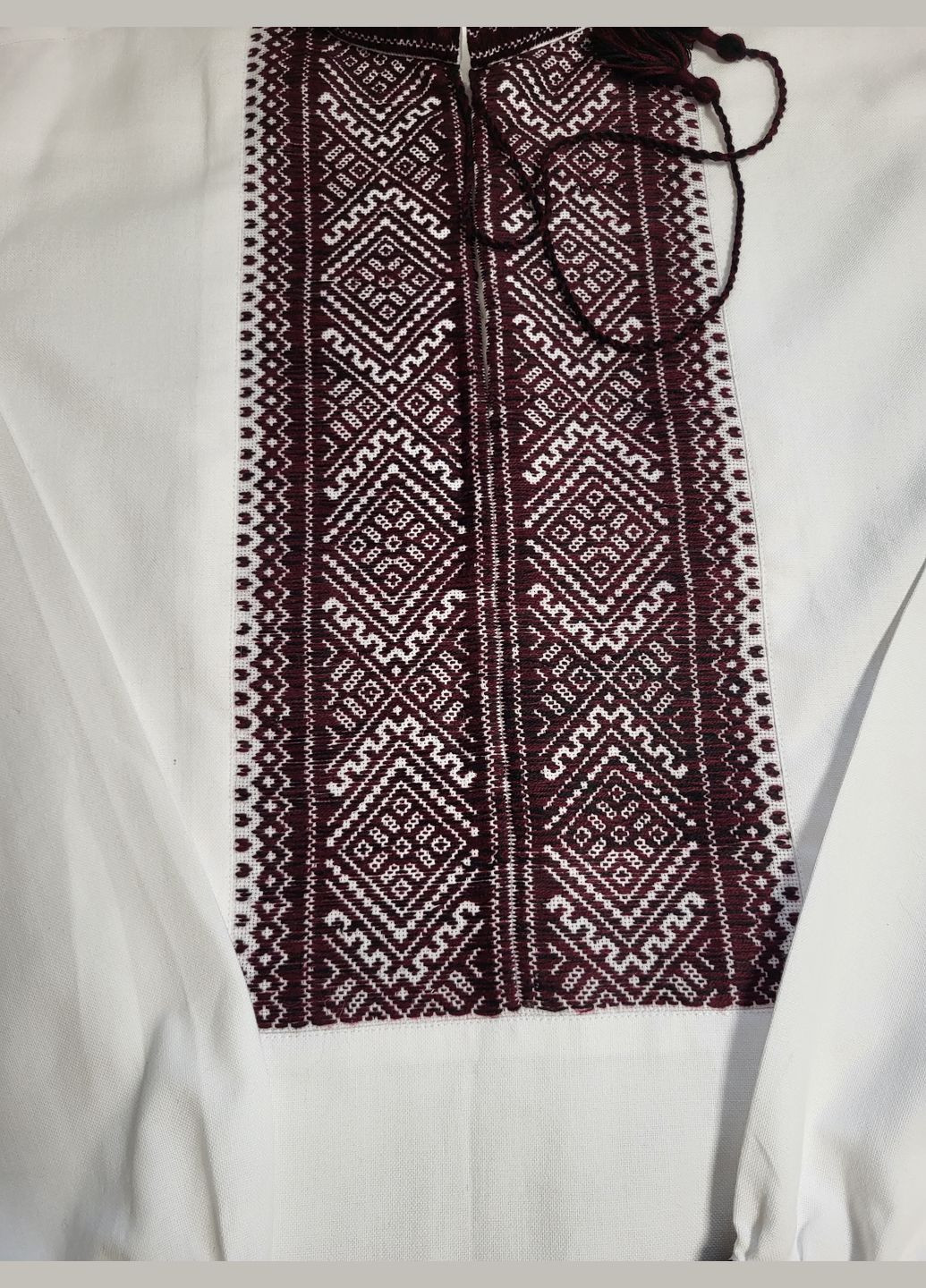 Біла чоловіча вишиванка ручної роботи "статечна" великий розмір 4xl(60) Hand Made візерунок українська символіка пряма, вільна домоткане полотно, бавовна (335413356)