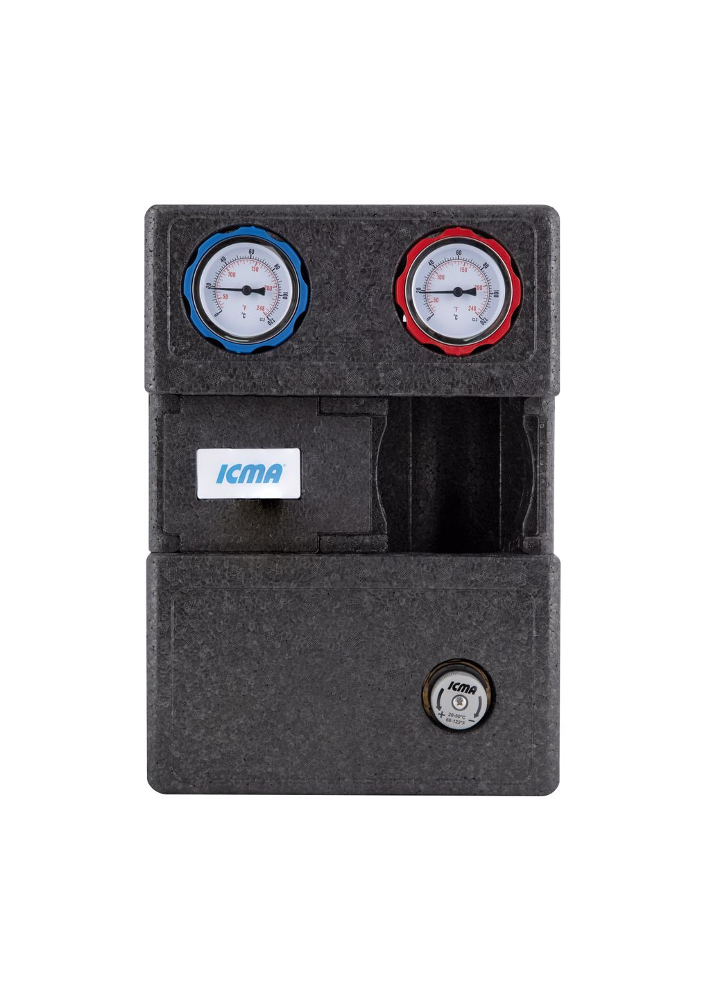 Насосная группа с ручной регулировкой и термостатическим смесителем правое подключение 1 1/2"x3/4" №R004 Icma 93R004AED5505 (341326417)