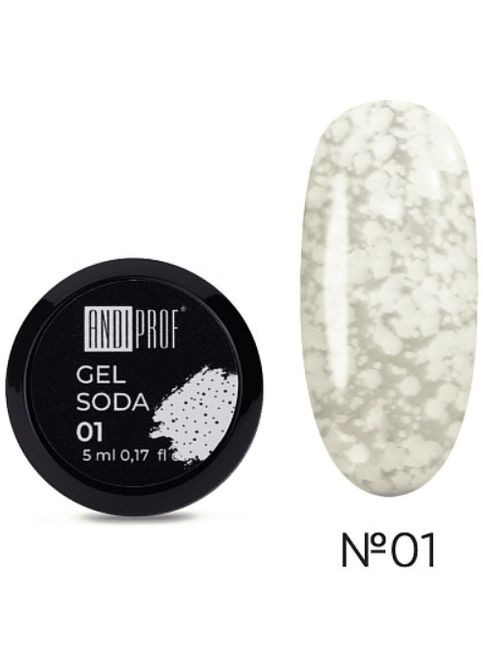 Гель Soda Andi Prof № 01 white 5 мл., Andi-group (299384790)