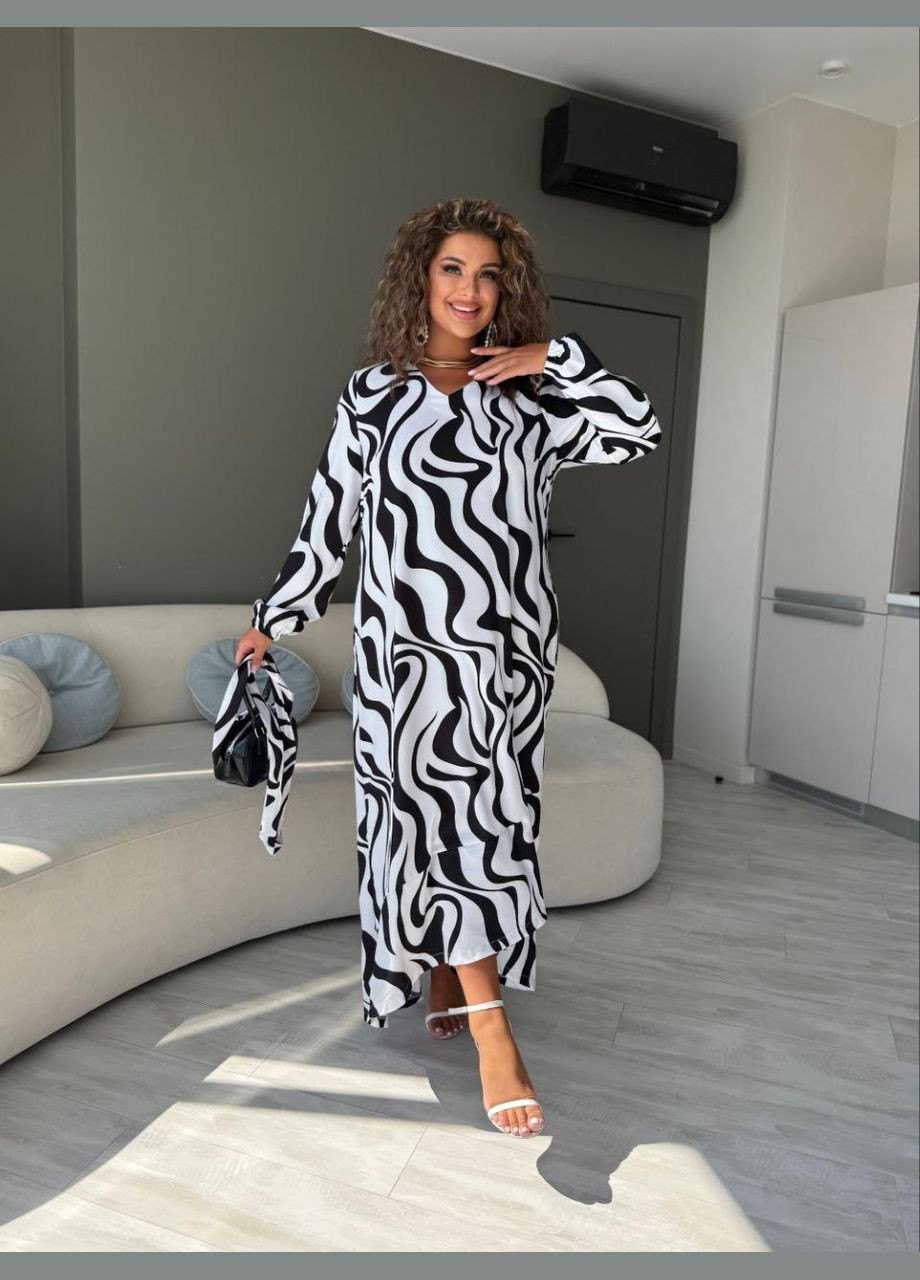 Чорно-білий легка сукня Fashion