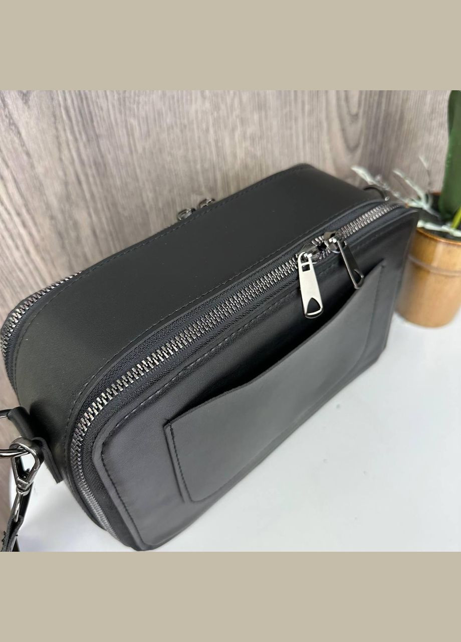 Модная женская мини сумочка клатч Черный с никелем No Brand (298997237)