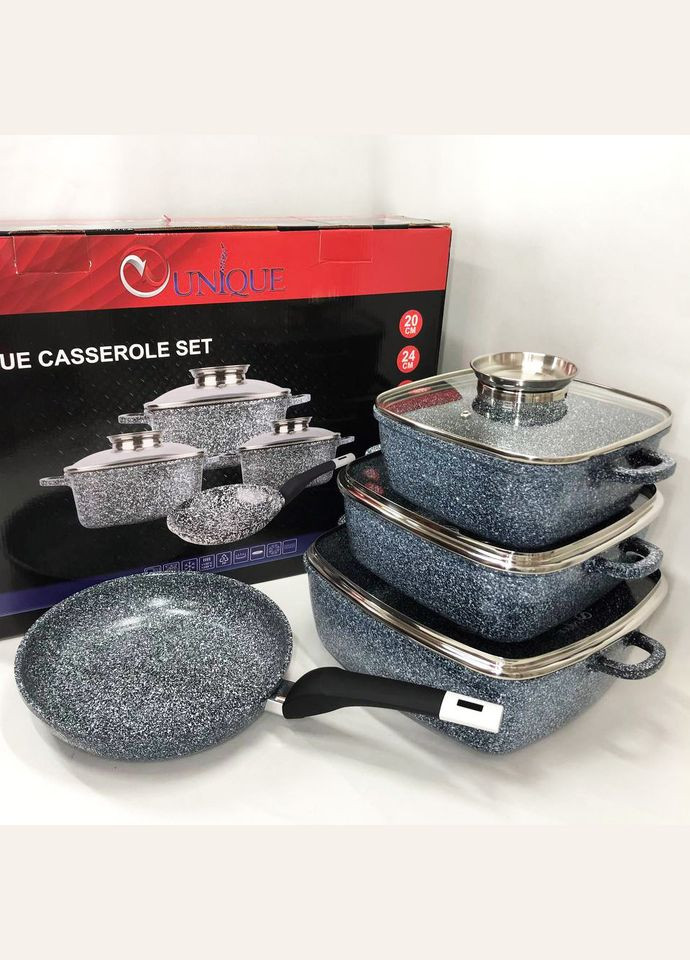 Каструля на Каструлю кращі каструлі UN-5531 7 предметов, Якісна каструля, CD-419 Якісні каструлі Unique (351485855)