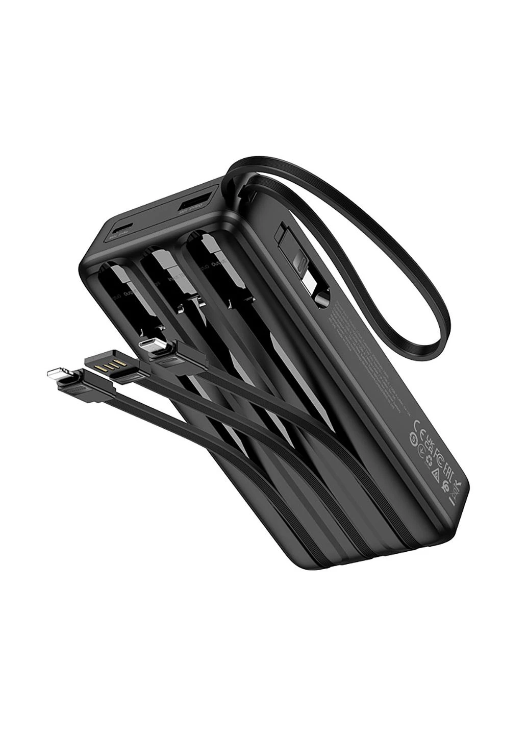 Внешний аккумулятор power bank с 4 кабелями (20000 мАч) Hoco J146A Night tide (389495648)