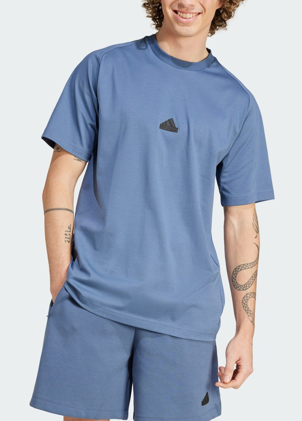Синя футболка z.n.e. adidas