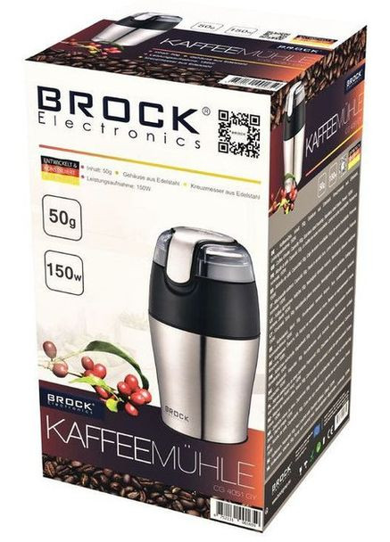 Кавомолка CG 4051 GY 150 Вт сіра BROCK (364766181)