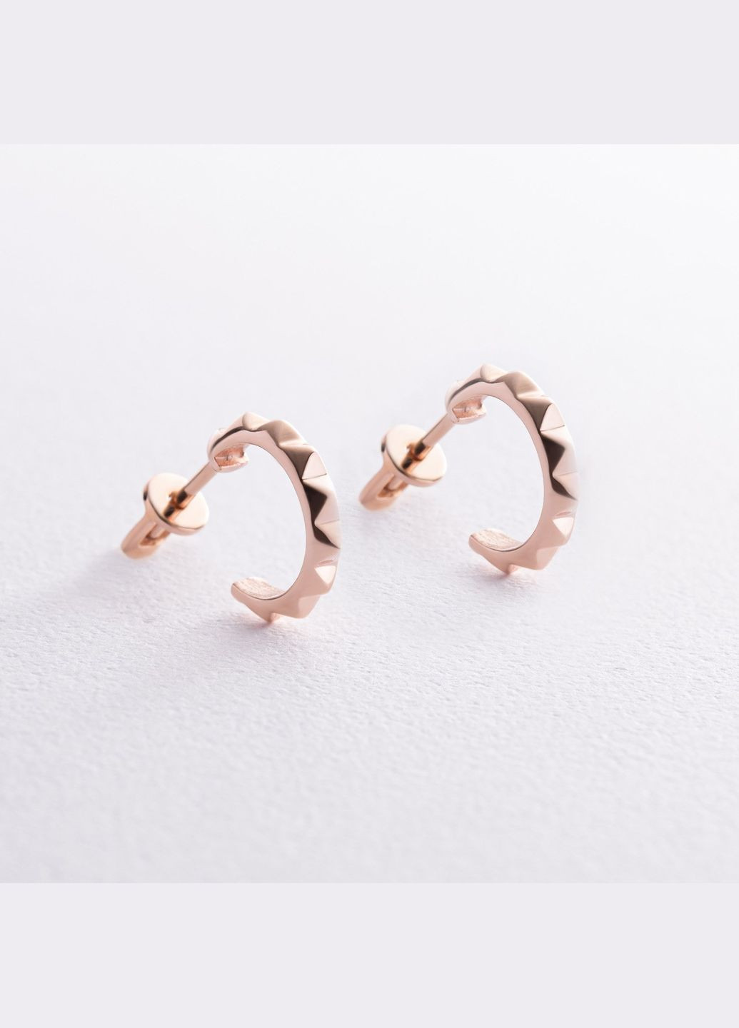 Сережки - пусети Mona в червоному золоті с08441 Oniks (264644325)