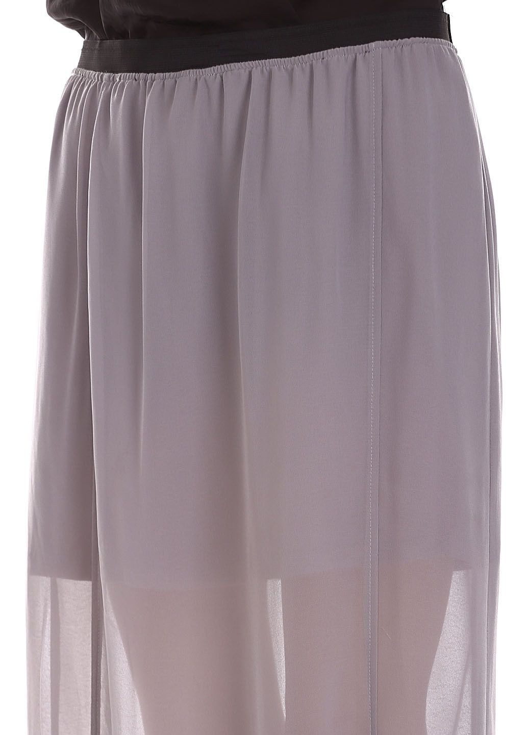 Серая повседневная однотонная юбка серый Silvian Heach