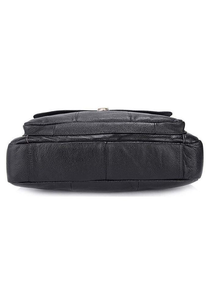 Портфель чоловічий шкіряний з замком 14801 Чорний Vintage (329147869)