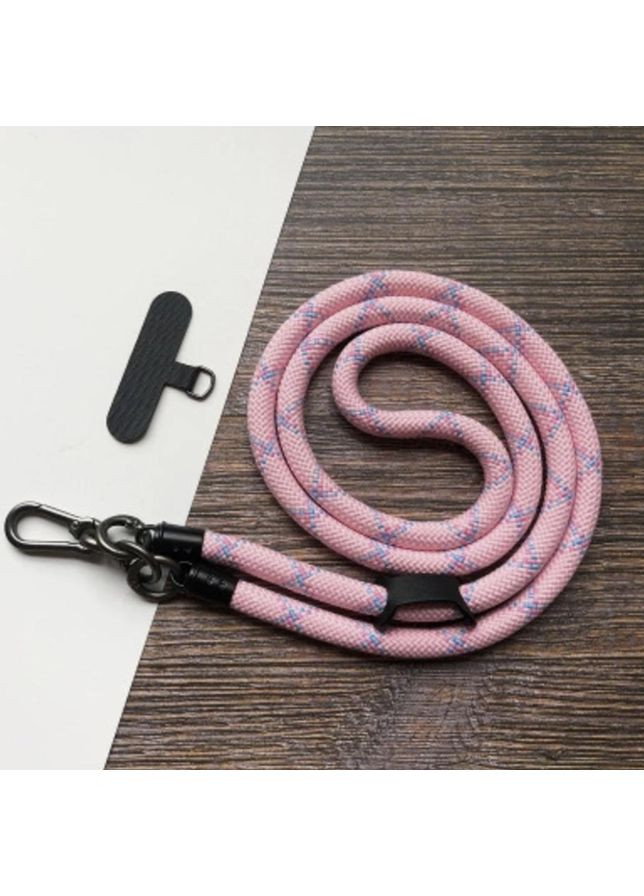 Ремінець-шнурок для телефона з тримачем, рожевий No Brand (362000641)