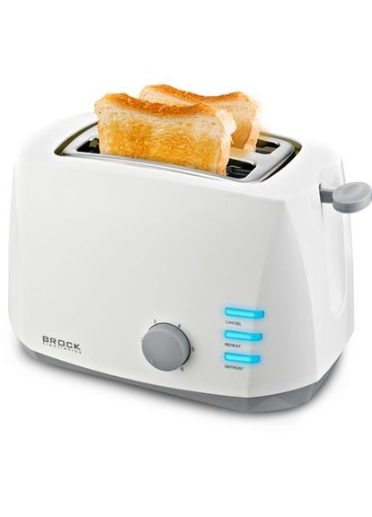 Тостер BT 1002 WH 830 Вт білий BROCK (364790157)