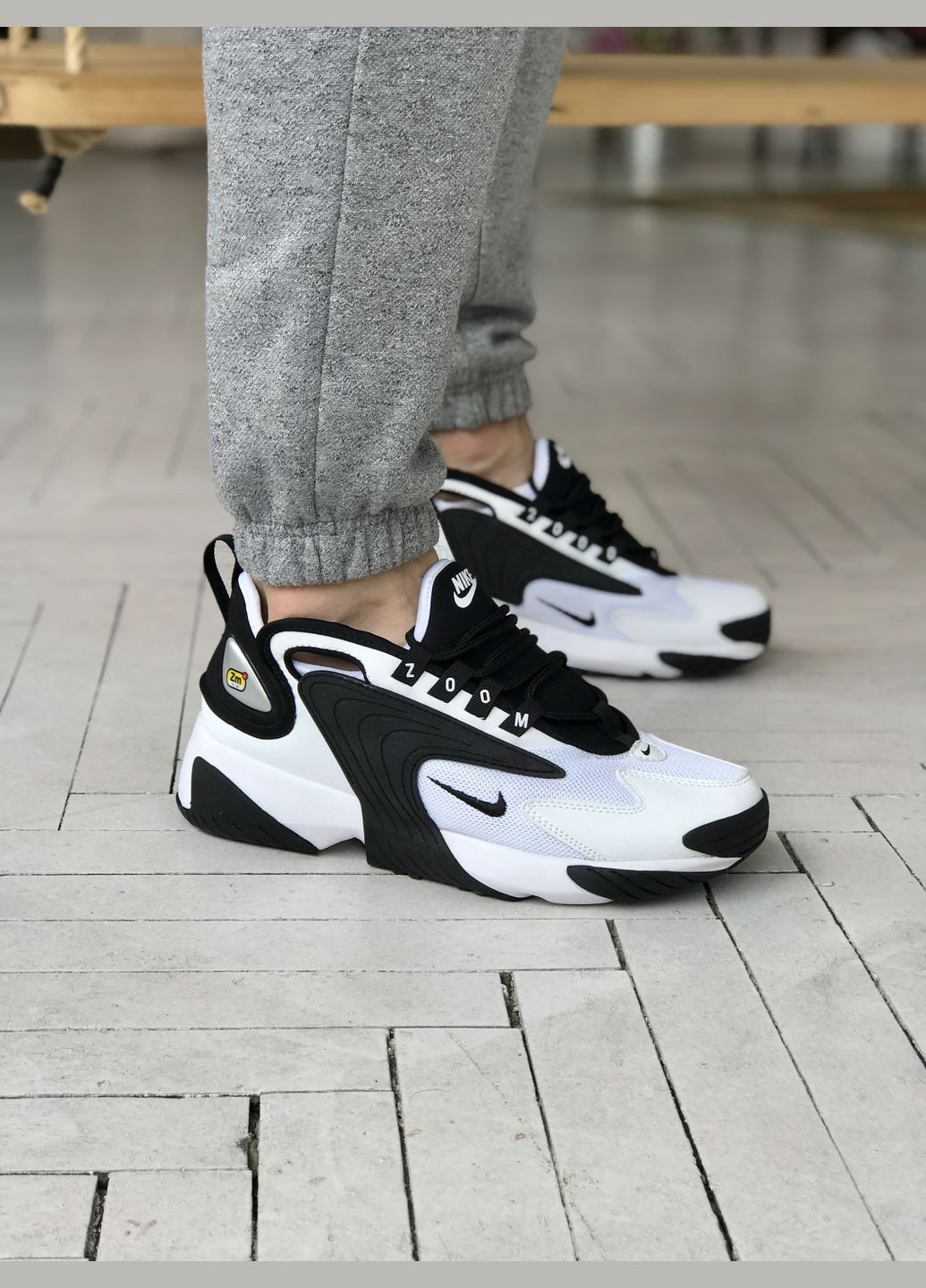 Кросівки жіночі і чоловічі Nike Air Zoom 2k black white | Найк Аір Зум 2к чорні білі No Brand чорно-білі демісезони (307288663)