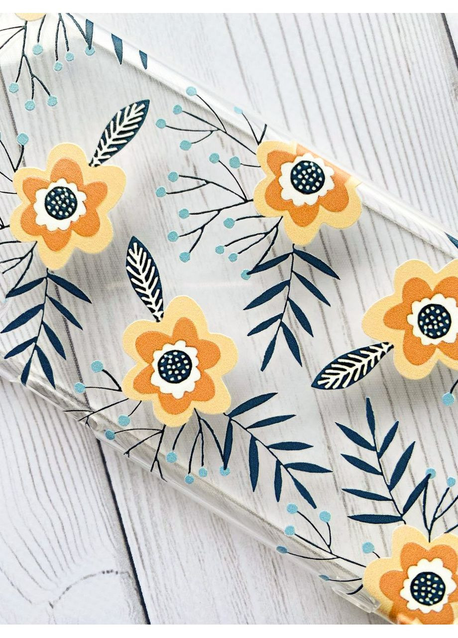 Чехол на Samsung Galaxy S24 FE Цветы оранжевые (принт 268) Creative (360666885)