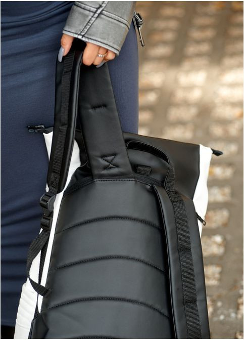 Рюкзак ролл унисекс RollTop KQN белый Sambag (302519276)