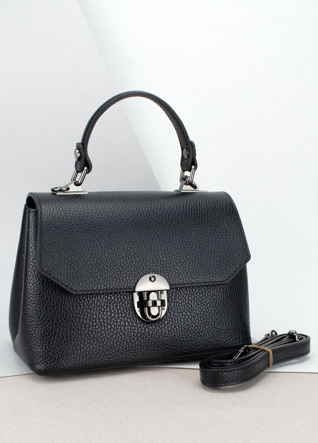 Сумка жіноча шкіряна маленька 03342 чорна Virginia Conti (301765855)