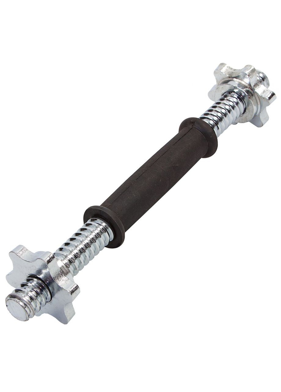 Грифи гантельні Sport Lux 2 шт сталеві хромовані з прогумованими ручками та гайками Вейдера 33 см 25 мм No Brand (302391930)