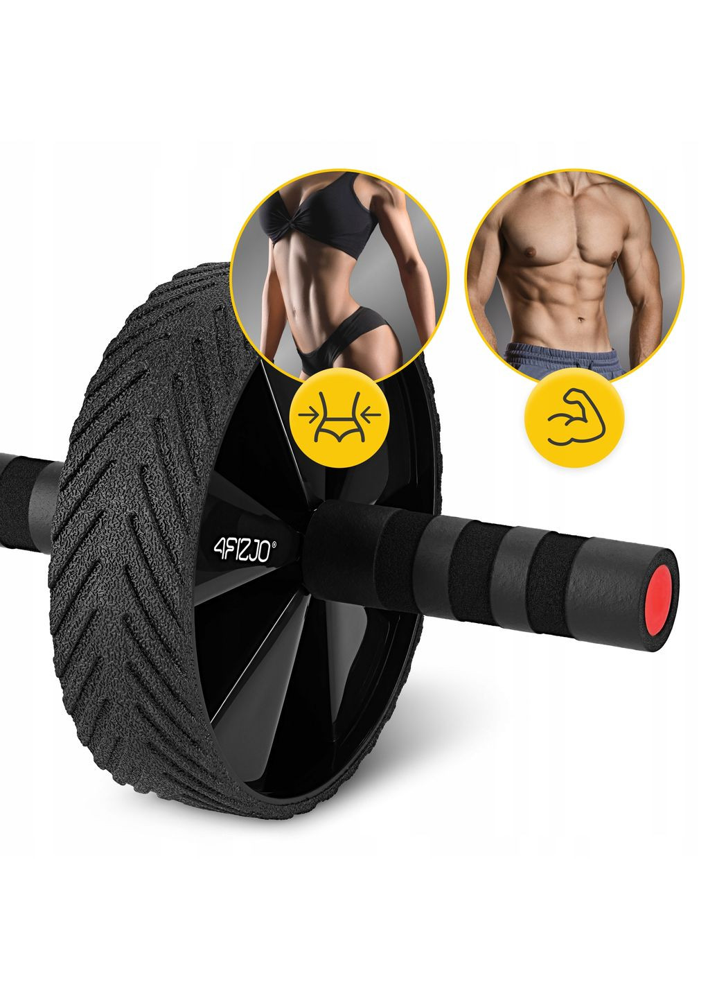 Ролик (гімнастичне колесо) для преса Ab Wheel Black/Red () 4FIZJO P-5907739311559 (275653963)