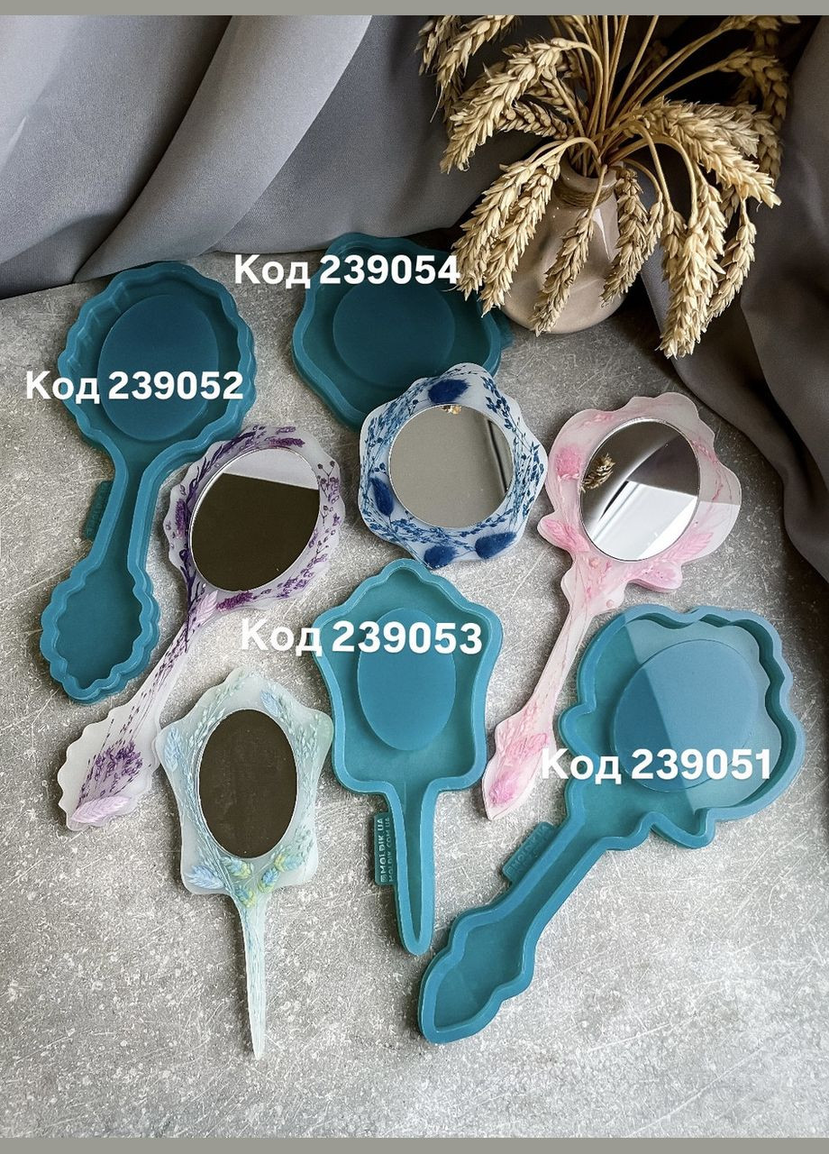 Молд Зеркало большое с ручкой мм силиконовая форма для эпоксидной смолы No Brand (370566804)