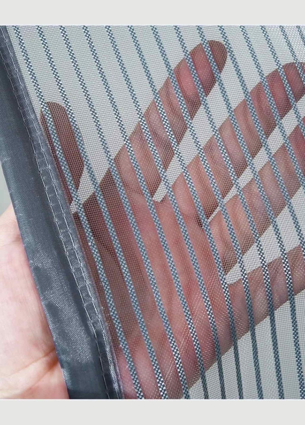 Антимоскитная сетка - штора на двери 90х205 серая Україна (331164924)