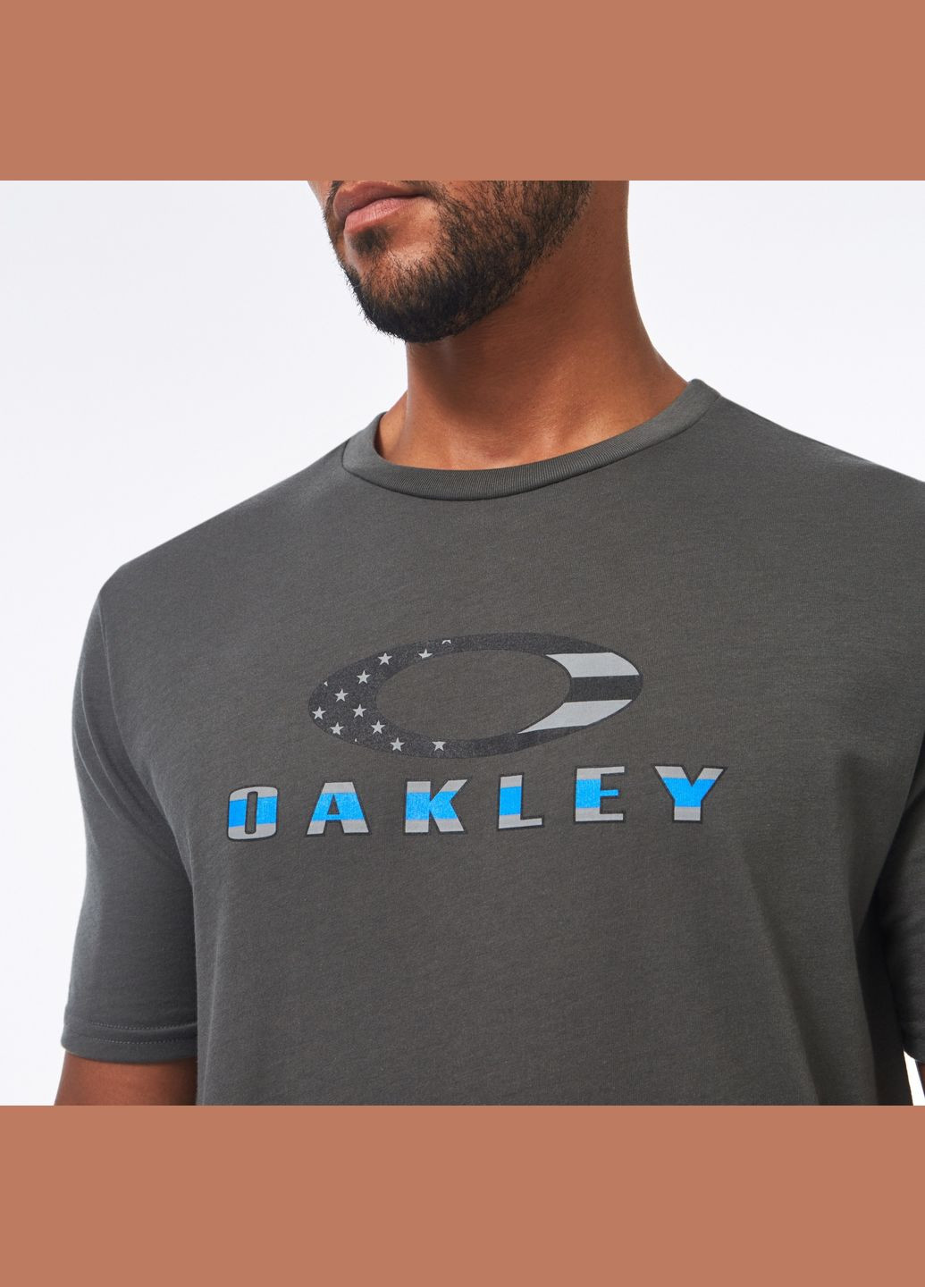 Футболка з малюнком SI TBL Logo Tee Shadow Oakley (315822255)