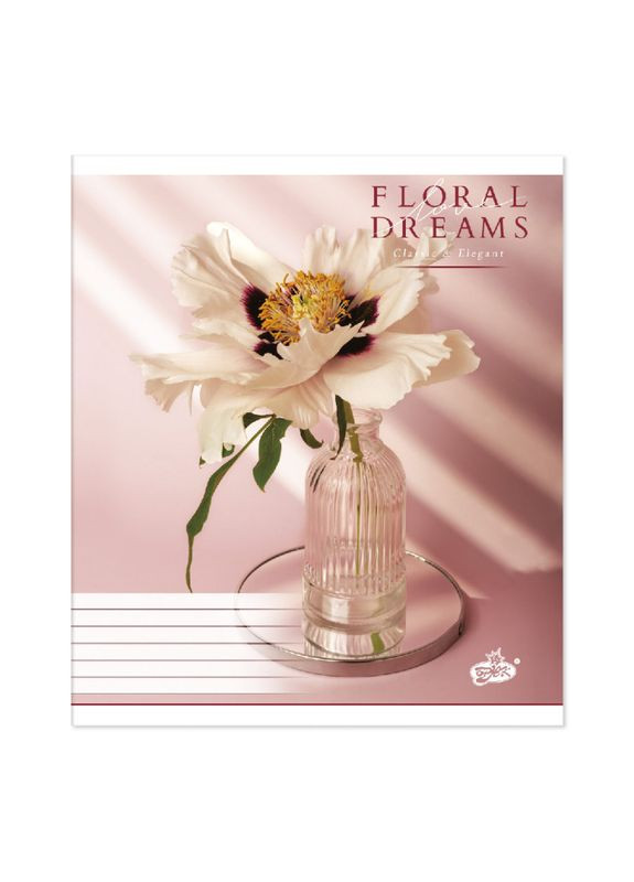 Тетрадь 18 листов клетка "Бриск"/ Цветочное настроение Бріск (342417306)