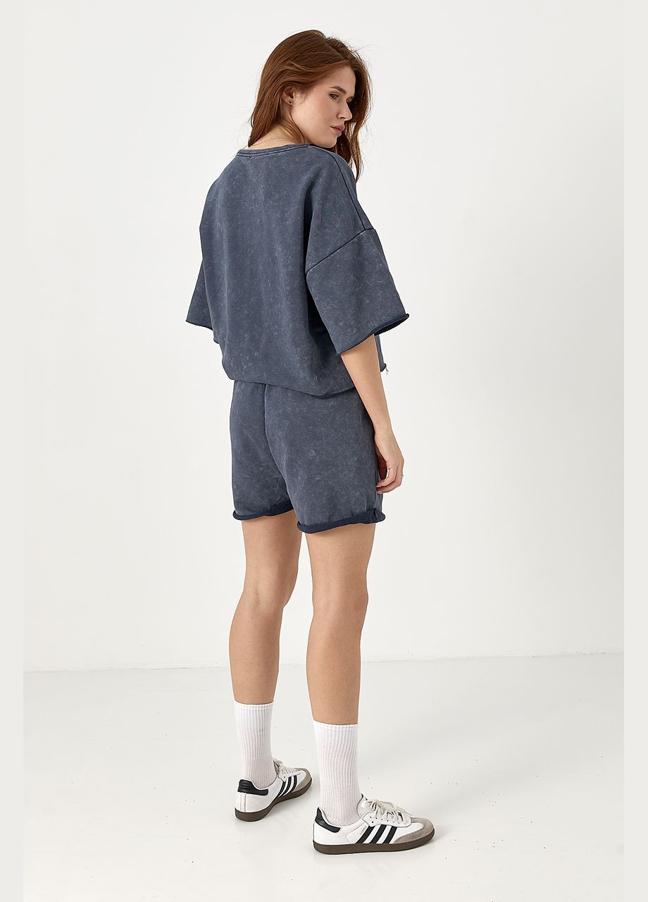 Спортивный костюм с футболкой и шортами свободного кроя Lurex (332200010)