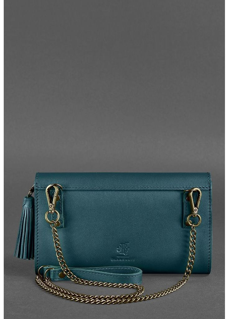 Женская кожаная сумка Элис зеленая BlankNote клатч (348359101)