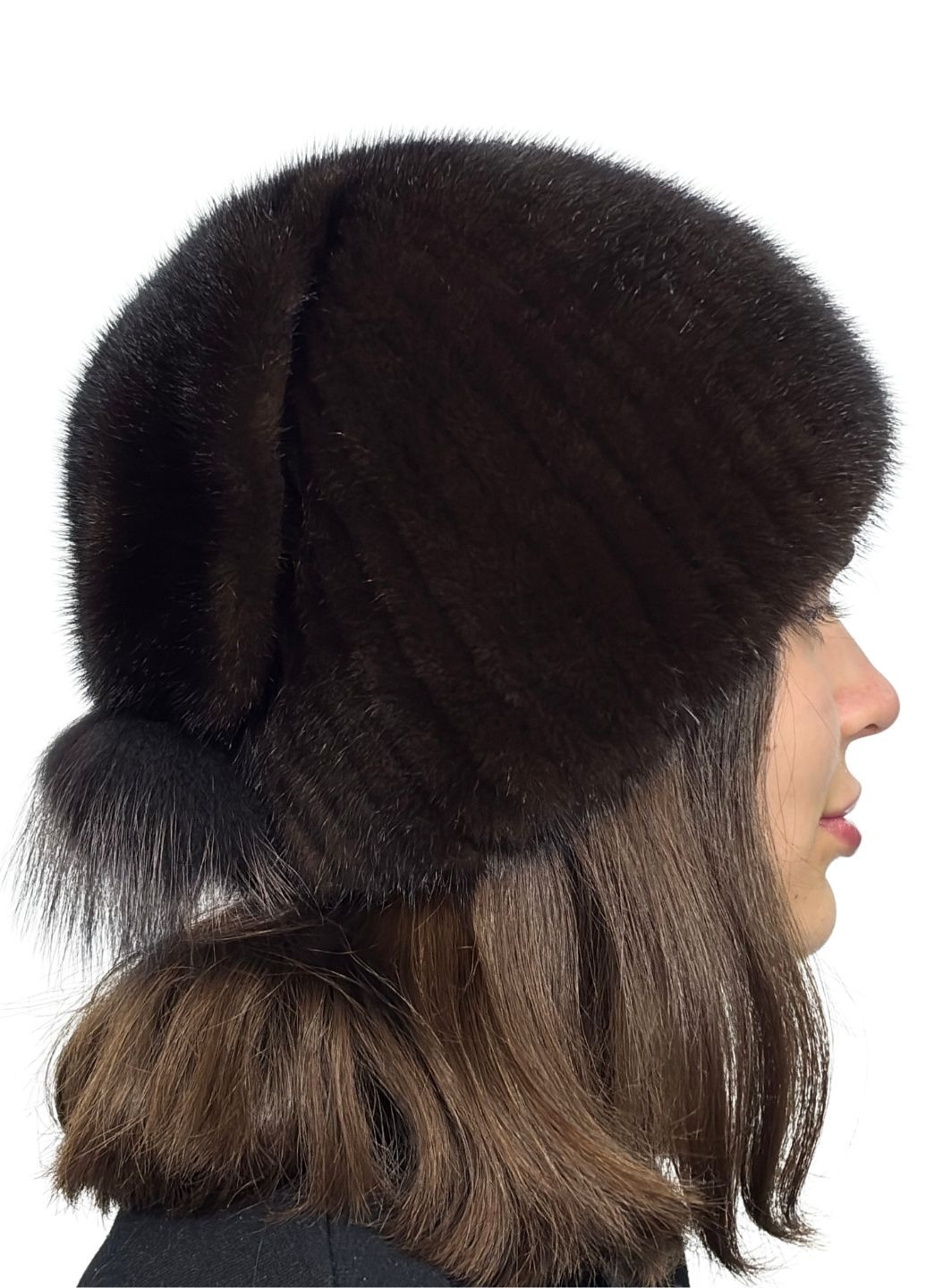 Женская вязаная меховая норковая шапка Меховой Стиль Мия (275999563)