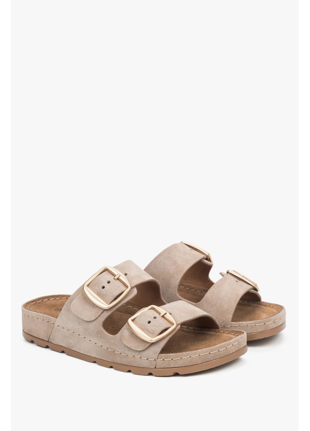 Бежевые мюли, цвет бежевый Estro