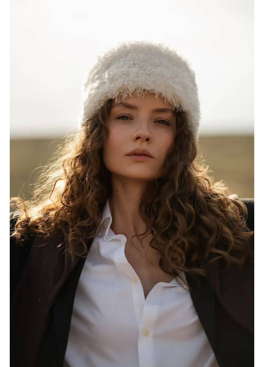 Шапка жіноча зима козачка лама тепла чорна No Brand (369924983)