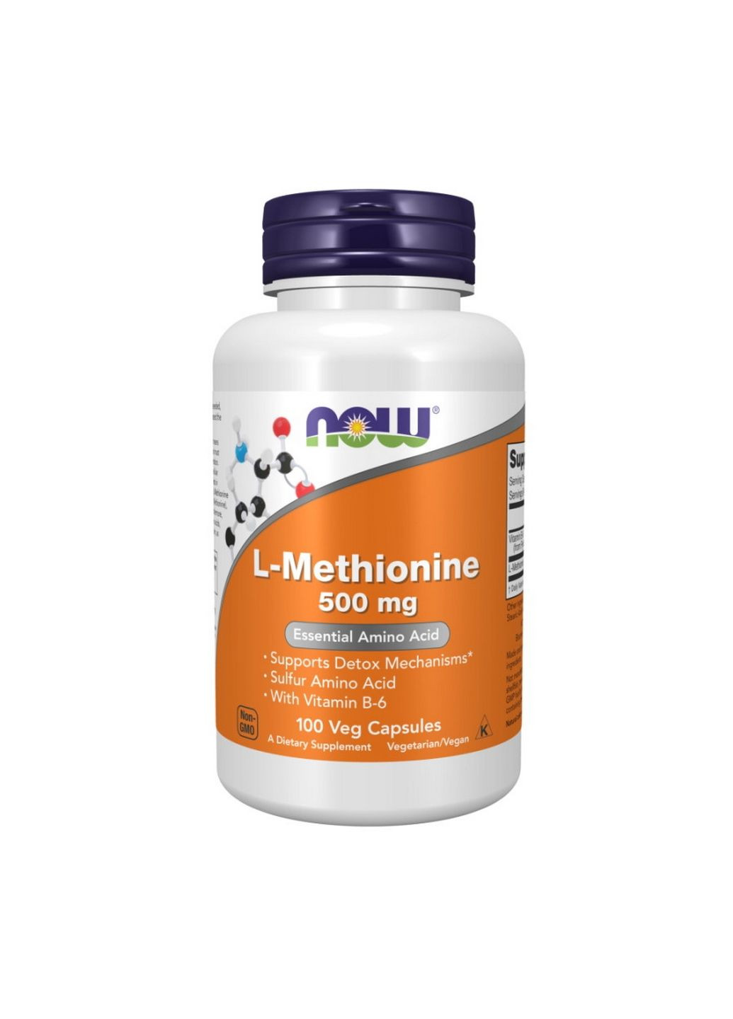 Аминокислота L-Methionine 500 mg, 100 капсул Now (293339719)