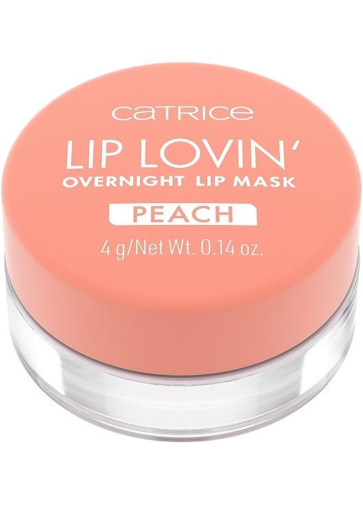 Нічна маска для губ Lip Lovin' Feelin' Peachy Overnight Lip Mask 4g (1419607-30687062) Catrice (368645766)