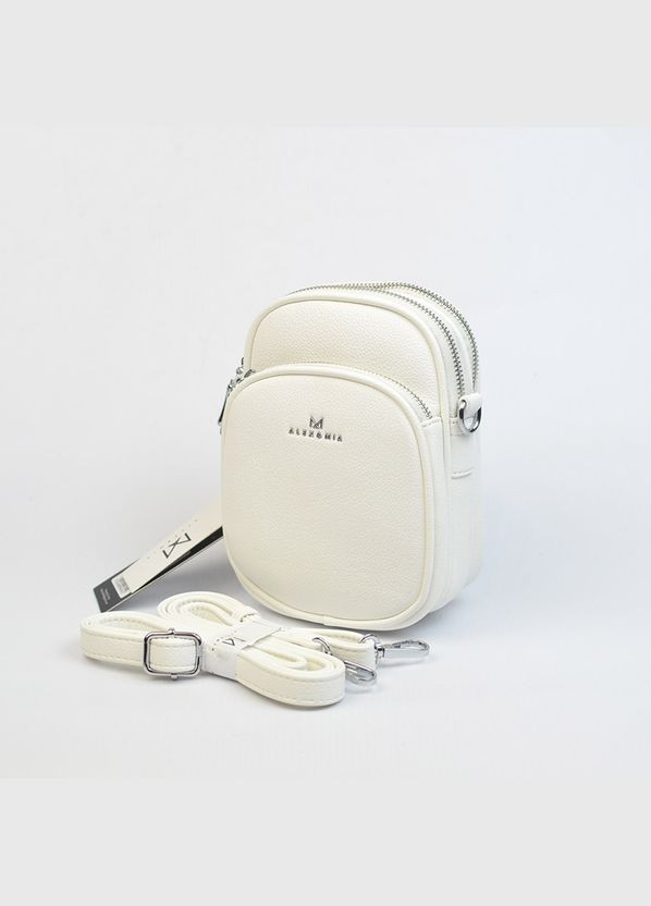 Біла міні сумочка крос боді вертикальна жіноча для телефону Alex&Mia (338182410)